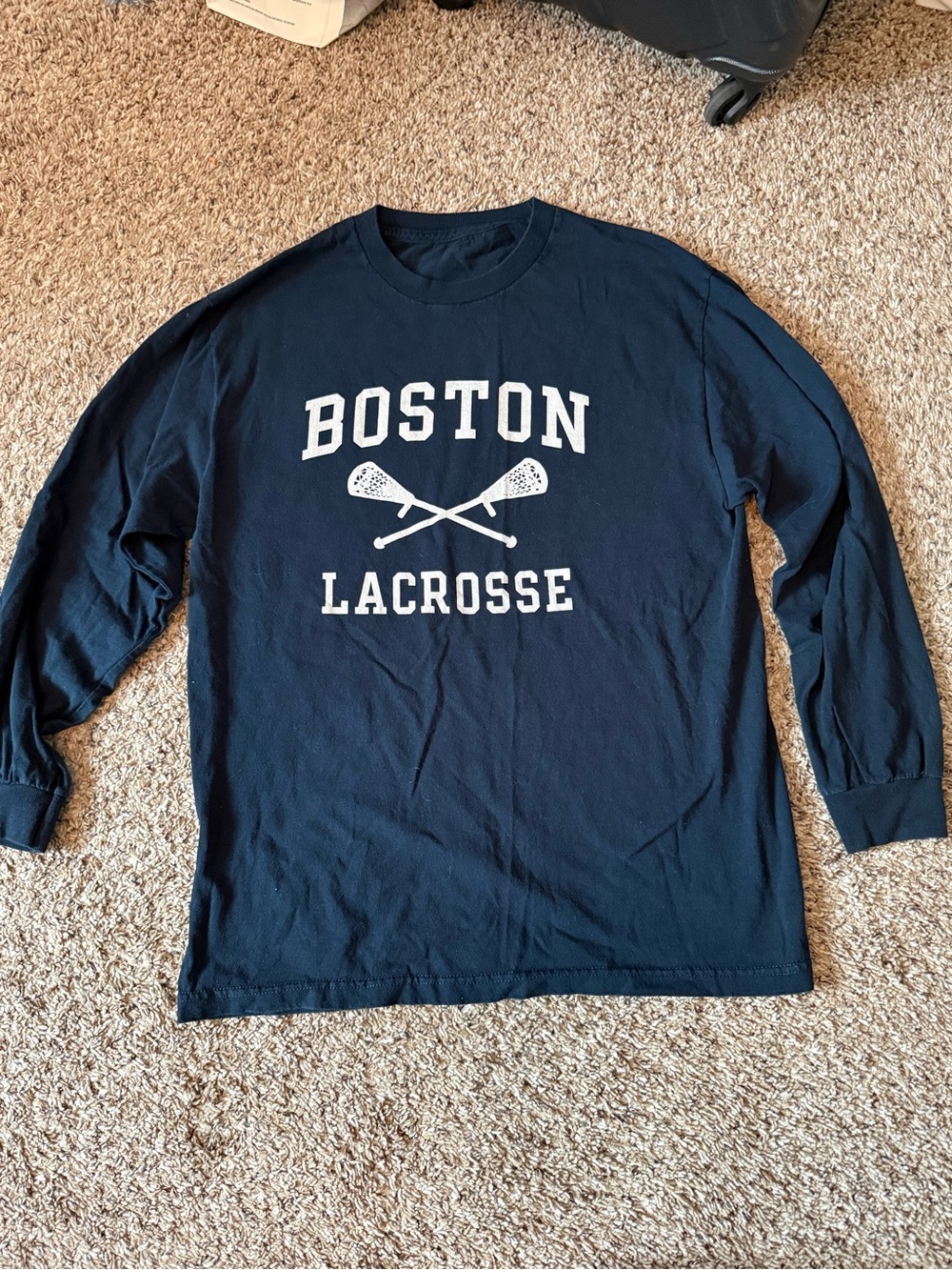 Brandy Melville Boston Lacrosse Graphic Long Sleeve Tee - One Size